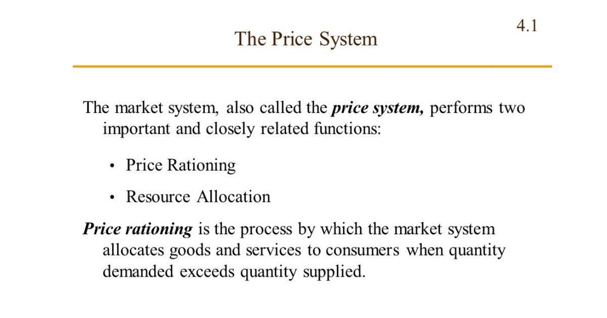 How Is Rationing Different From A Price Based Market System